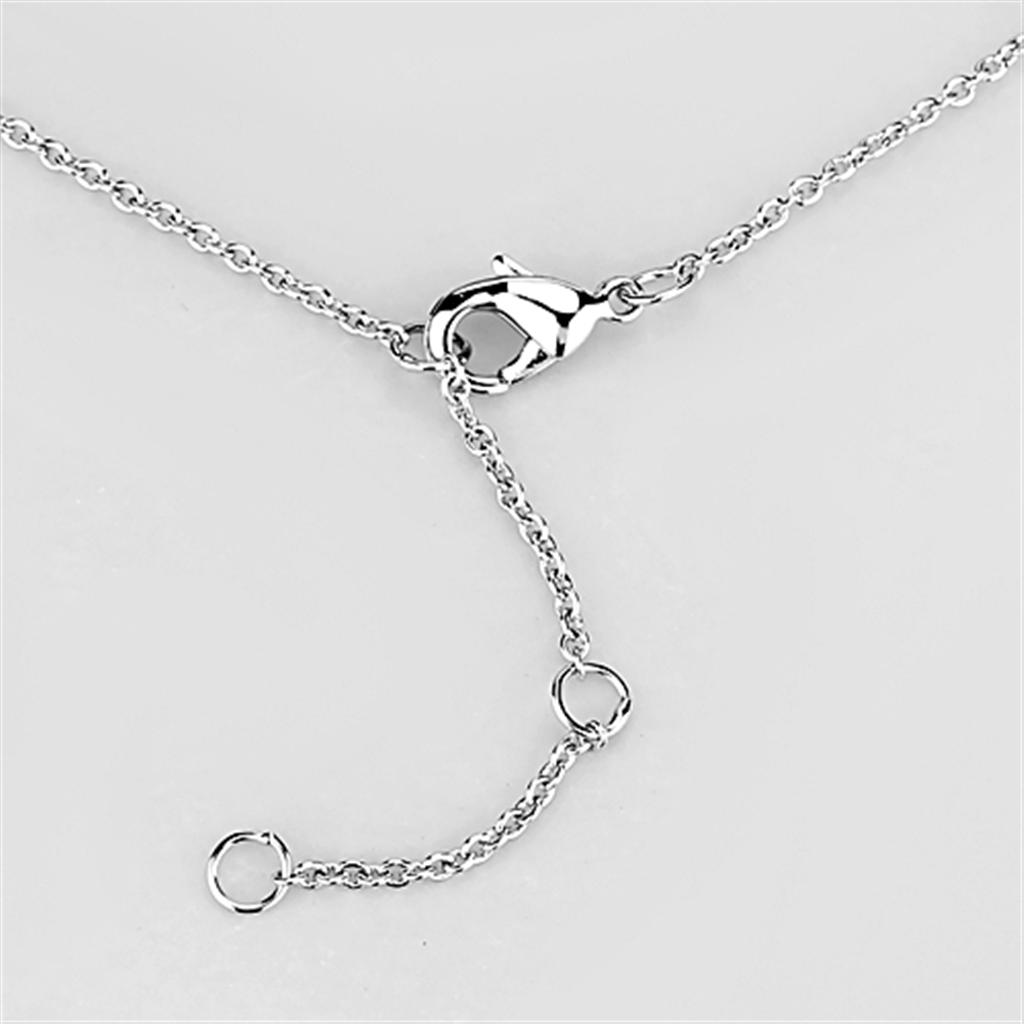 Kitty Cat Necklace with CZ Crystals in Silver