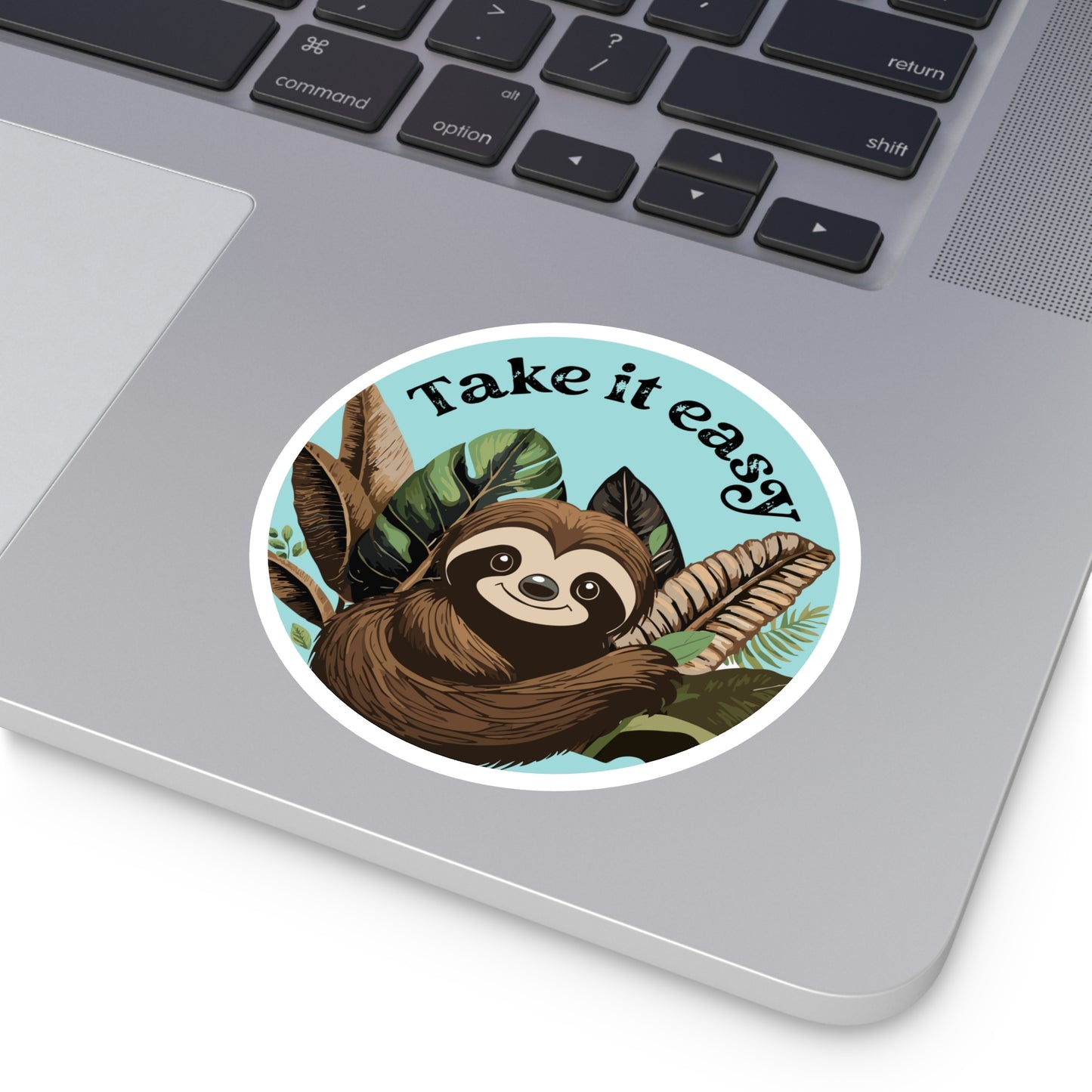 Take It Easy Sloth Indoor\Outdoor Round Vinyl Decal