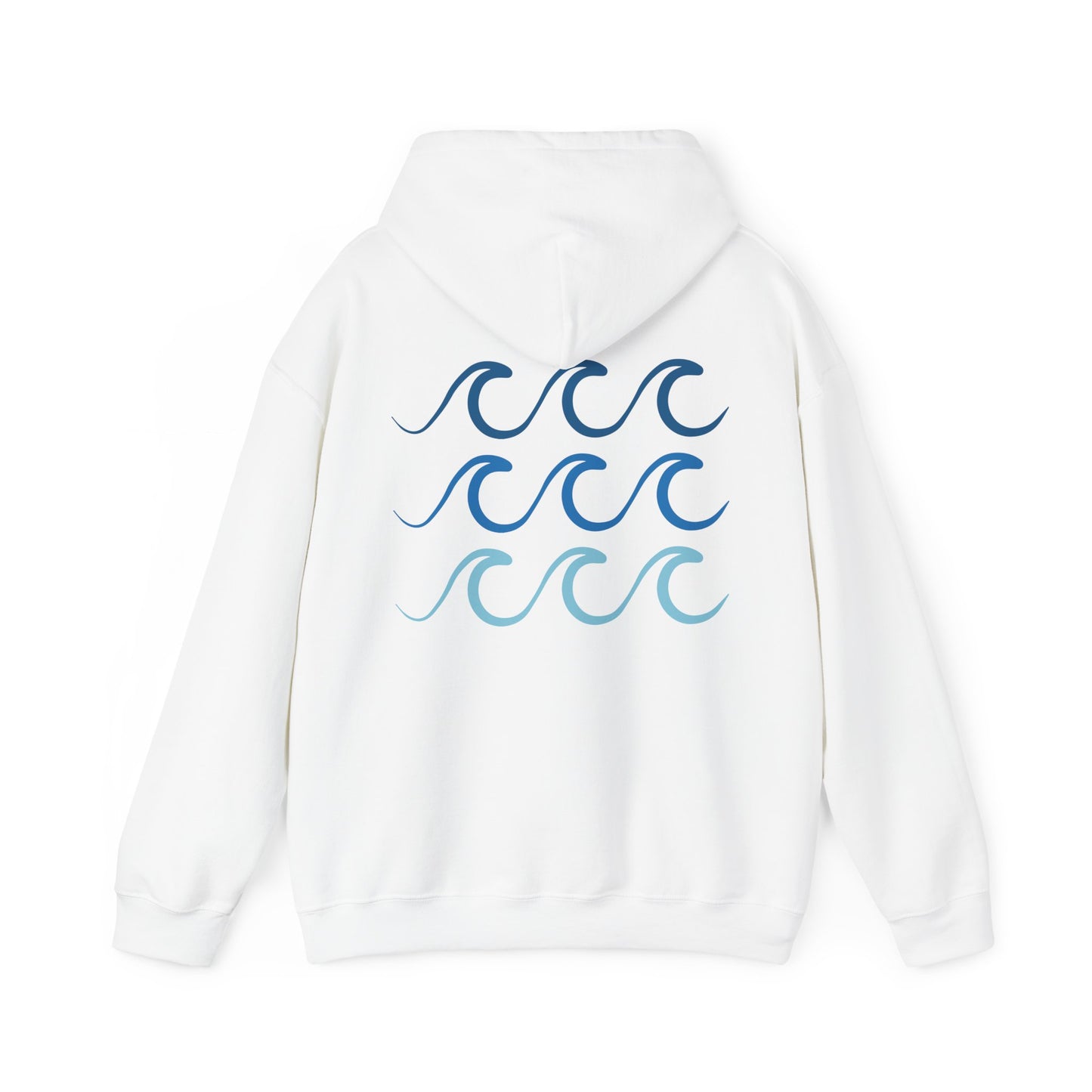 Ocean Blue Waves Unisex Hoodie Sweatshirt