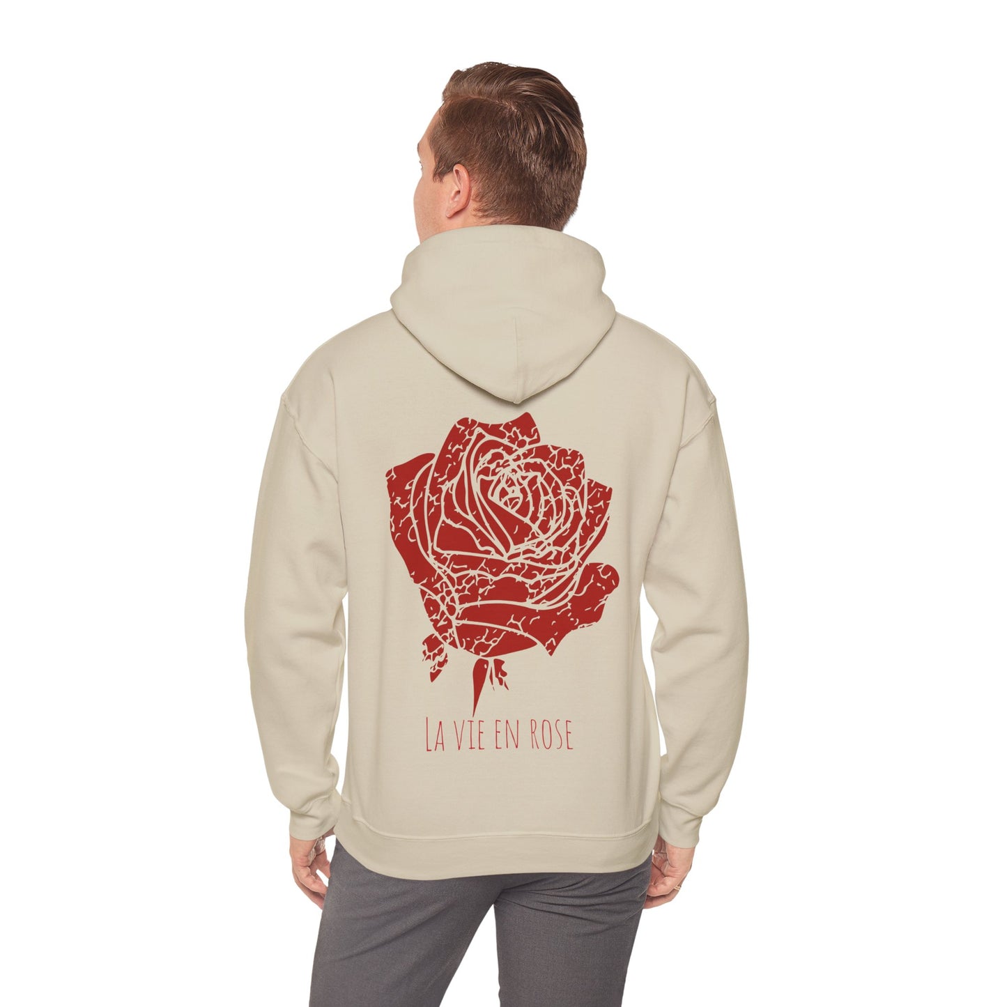 La Vie en Rose Front/Back Printed Hoodie Sweatshirt