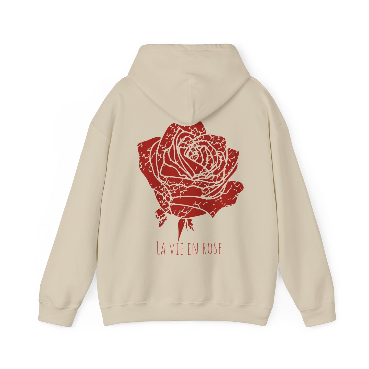 La Vie en Rose Front/Back Printed Hoodie Sweatshirt