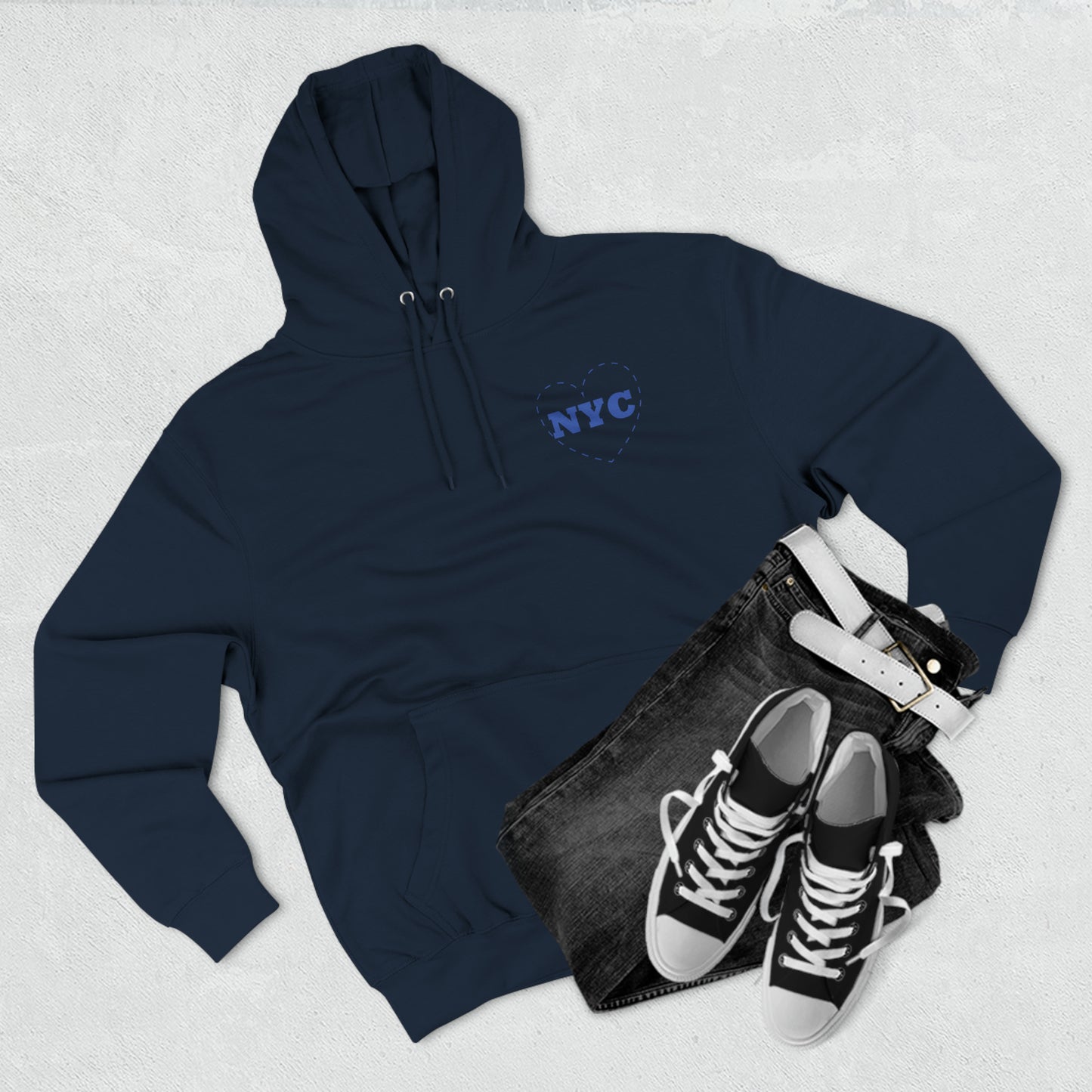 New York City Skyline Premium Cotton Pullover Hoodie