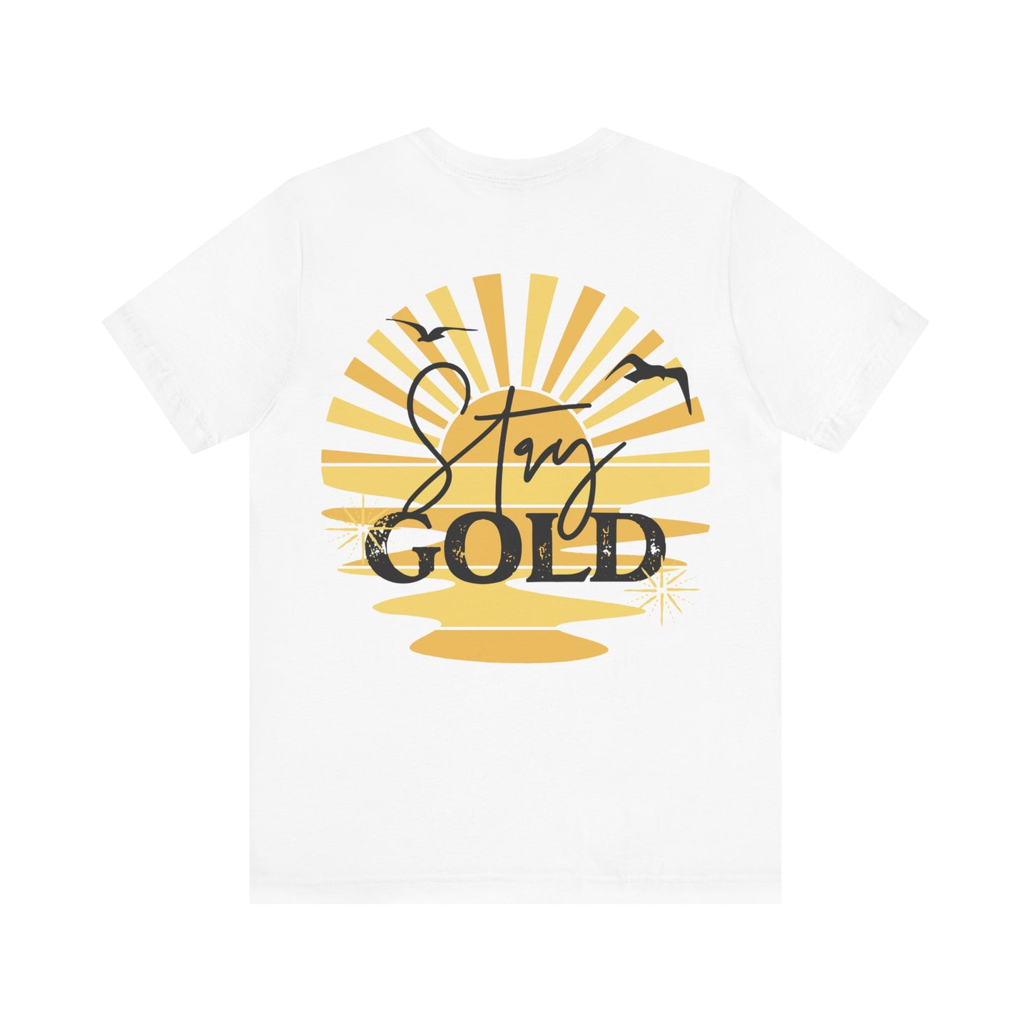 Stay Gold Unisex Jersey Short Sleeve Tee Front/Back Design Graphic Outsider T Shirt for Book and Theatre Lovers