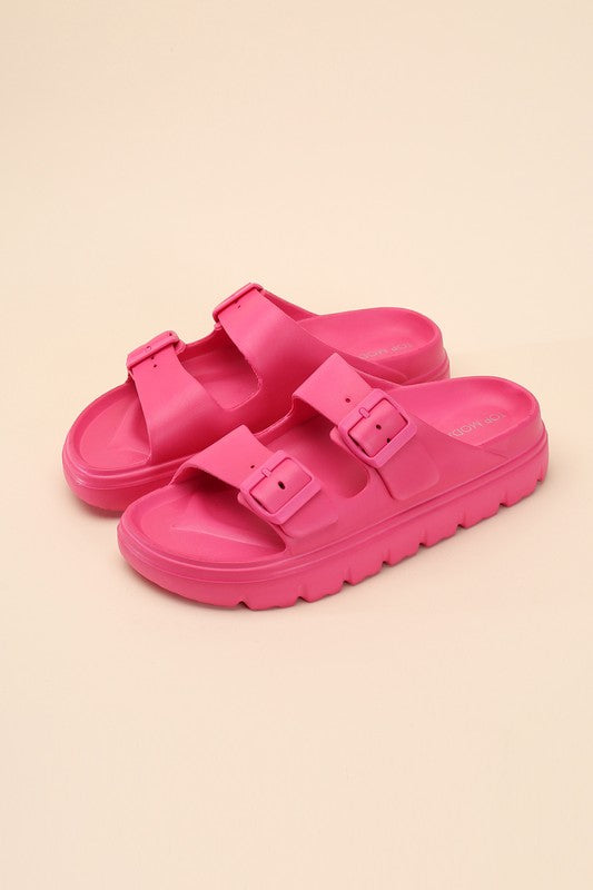 Buckle Strap Sandal Slides