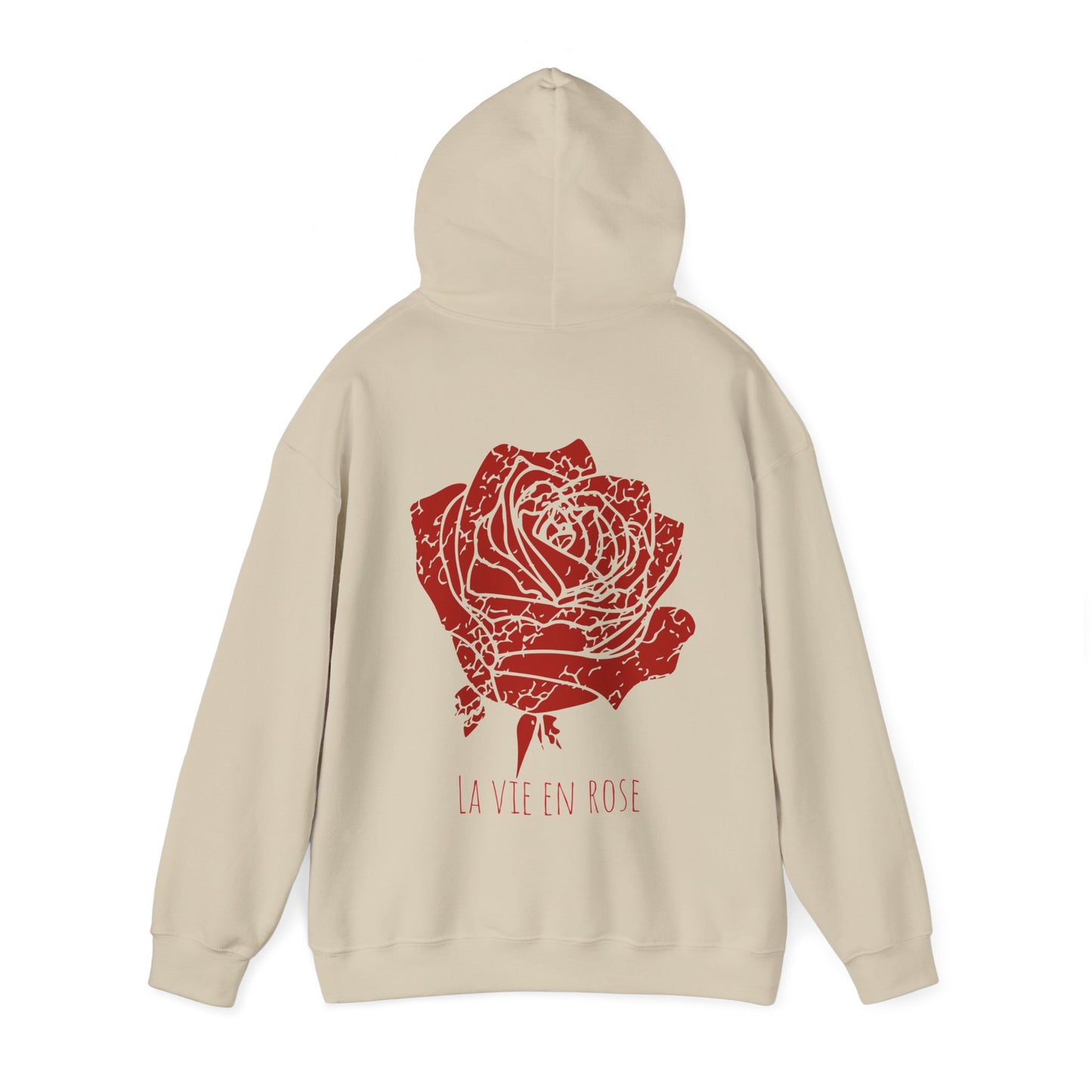 La Vie en Rose Front/Back Printed Hoodie Sweatshirt