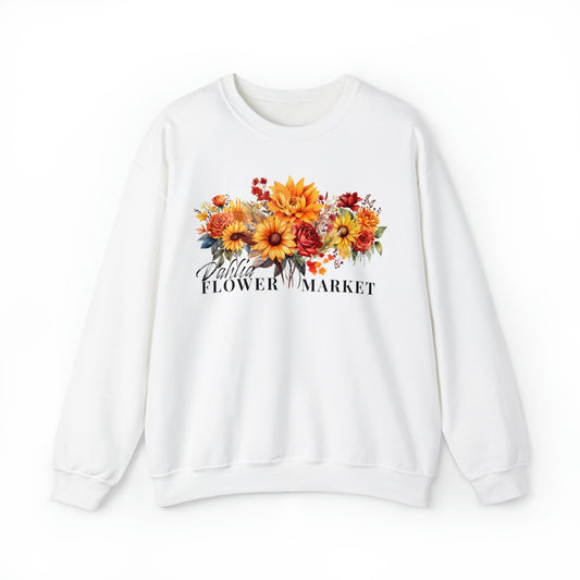 Dahlia Fall Flower Market Unisex Heavy Blend™ Crewneck Sweatshirt