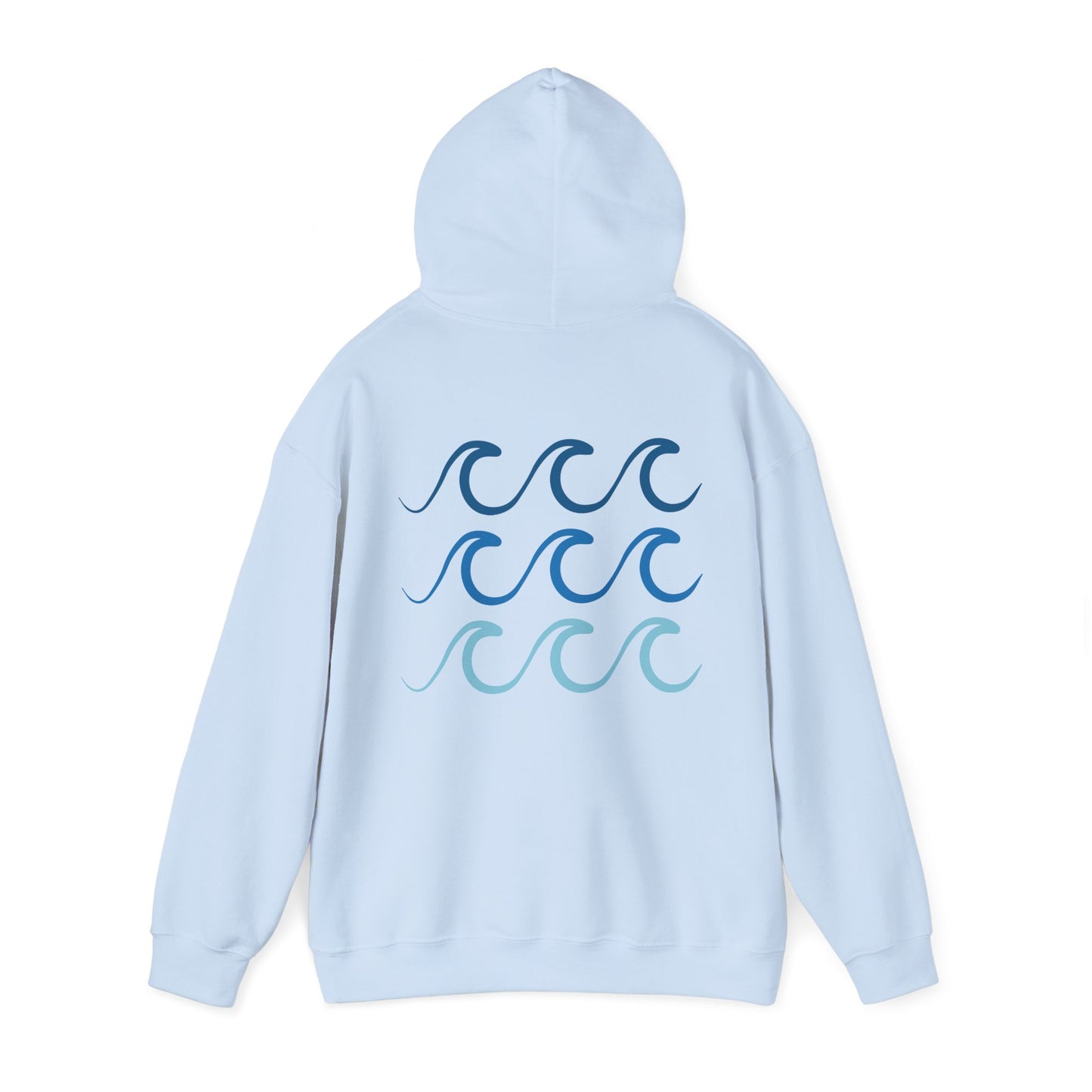 Ocean Blue Waves Unisex Hoodie Sweatshirt