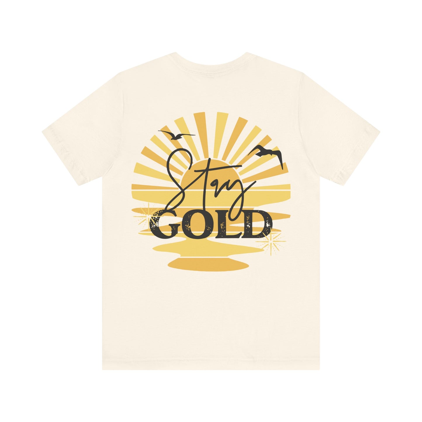 Stay Gold Unisex Jersey Short Sleeve Tee Front/Back Design Graphic Outsider T Shirt for Book and Theatre Lovers