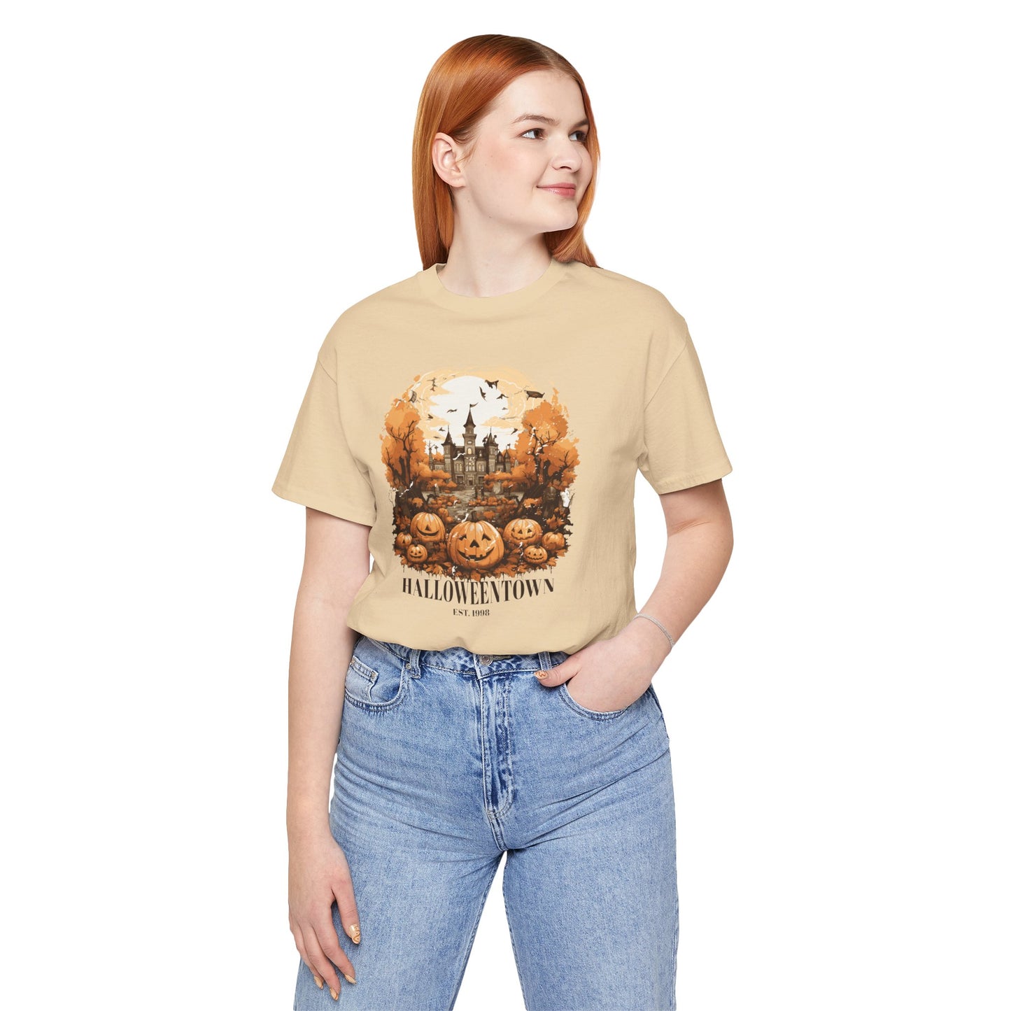 Halloweentown Vintage Graphic Tee, Unisex Jersey Short Sleeve Halloween Tee