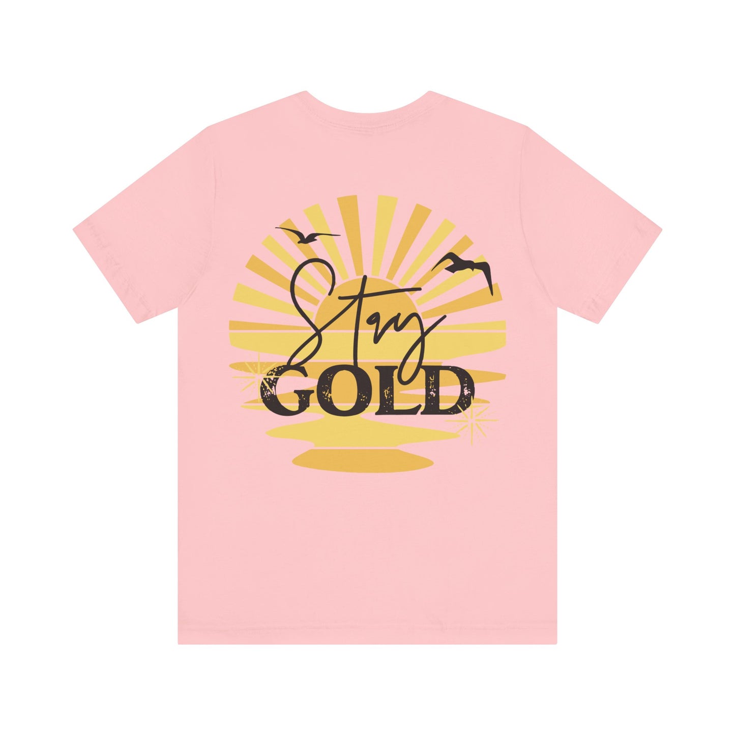 Stay Gold Unisex Jersey Short Sleeve Tee Front/Back Design Graphic Outsider T Shirt for Book and Theatre Lovers