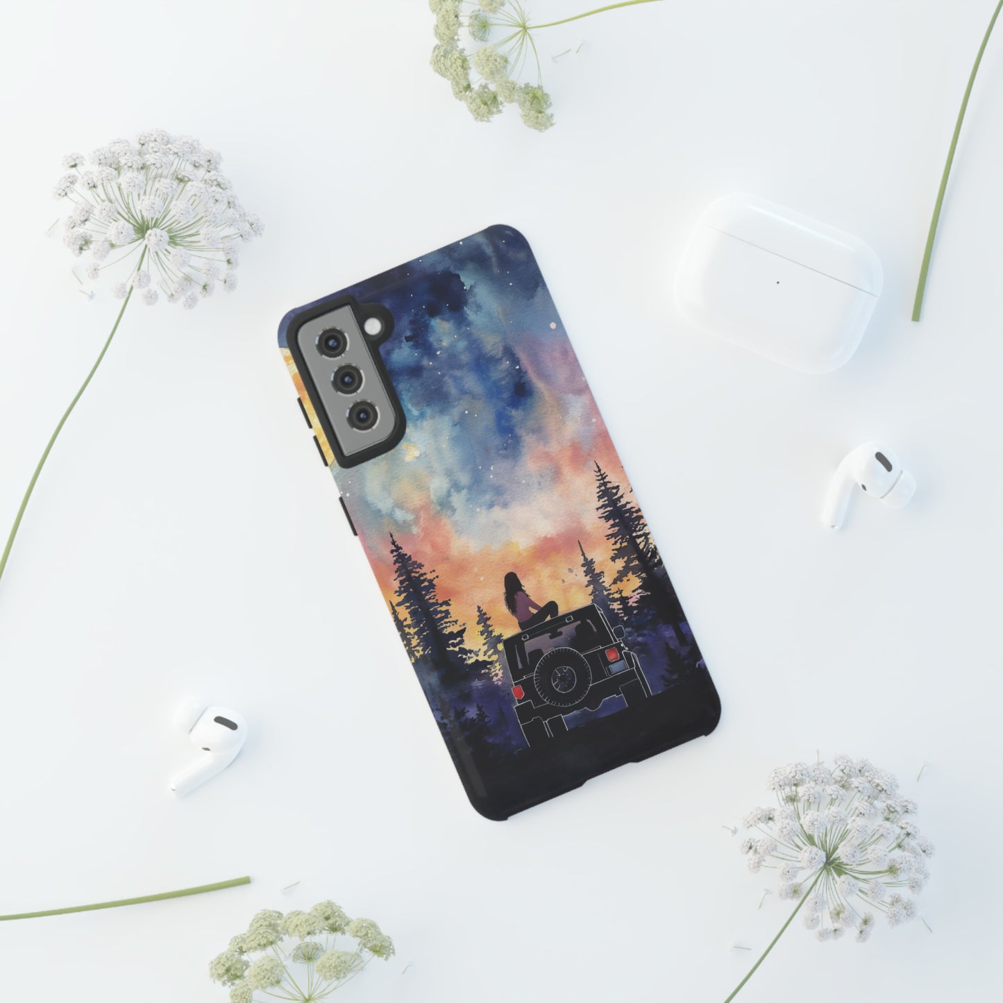 Truck-Girl Stargazer Watercolor Tough Phone Case