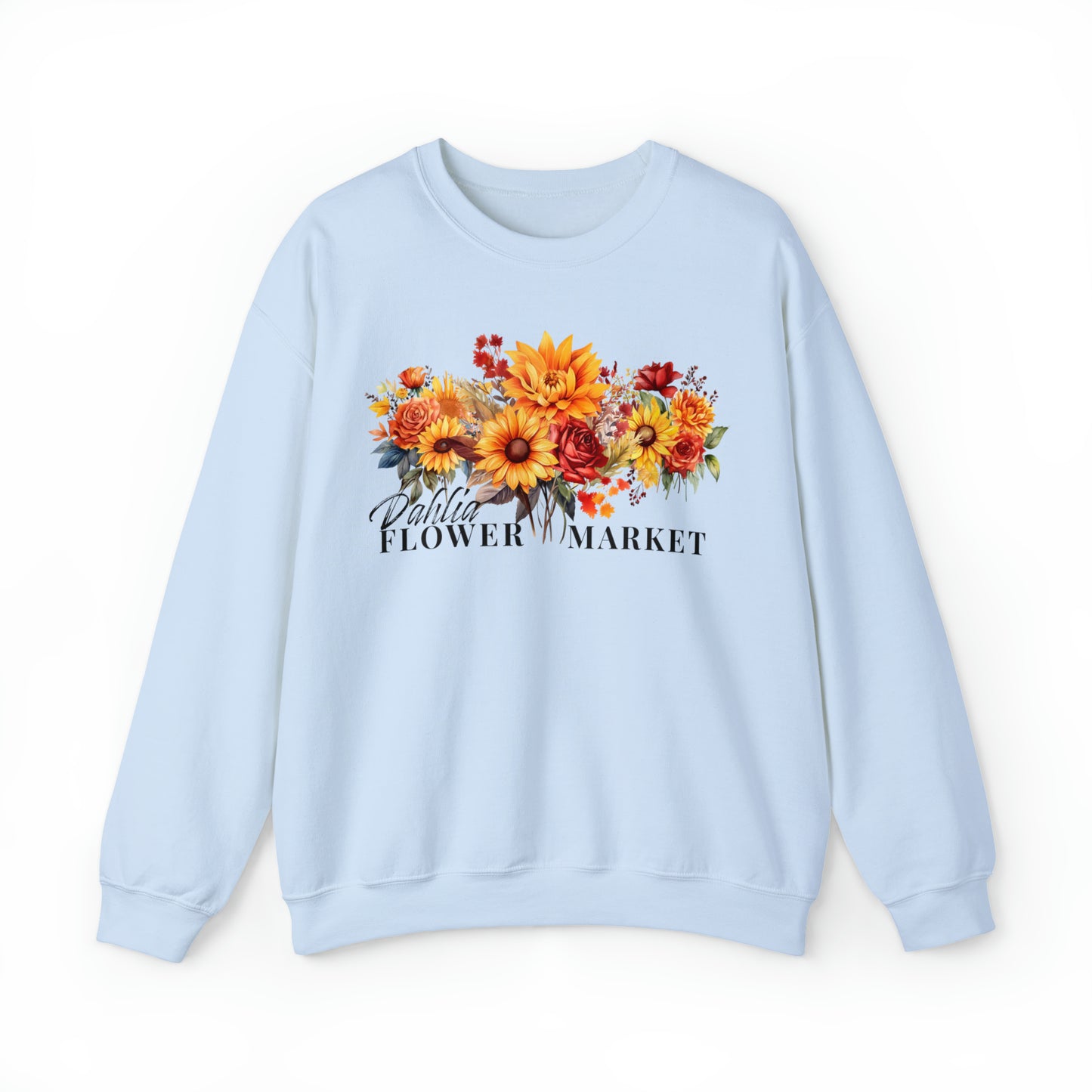 Dahlia Fall Flower Market Unisex Heavy Blend™ Crewneck Sweatshirt