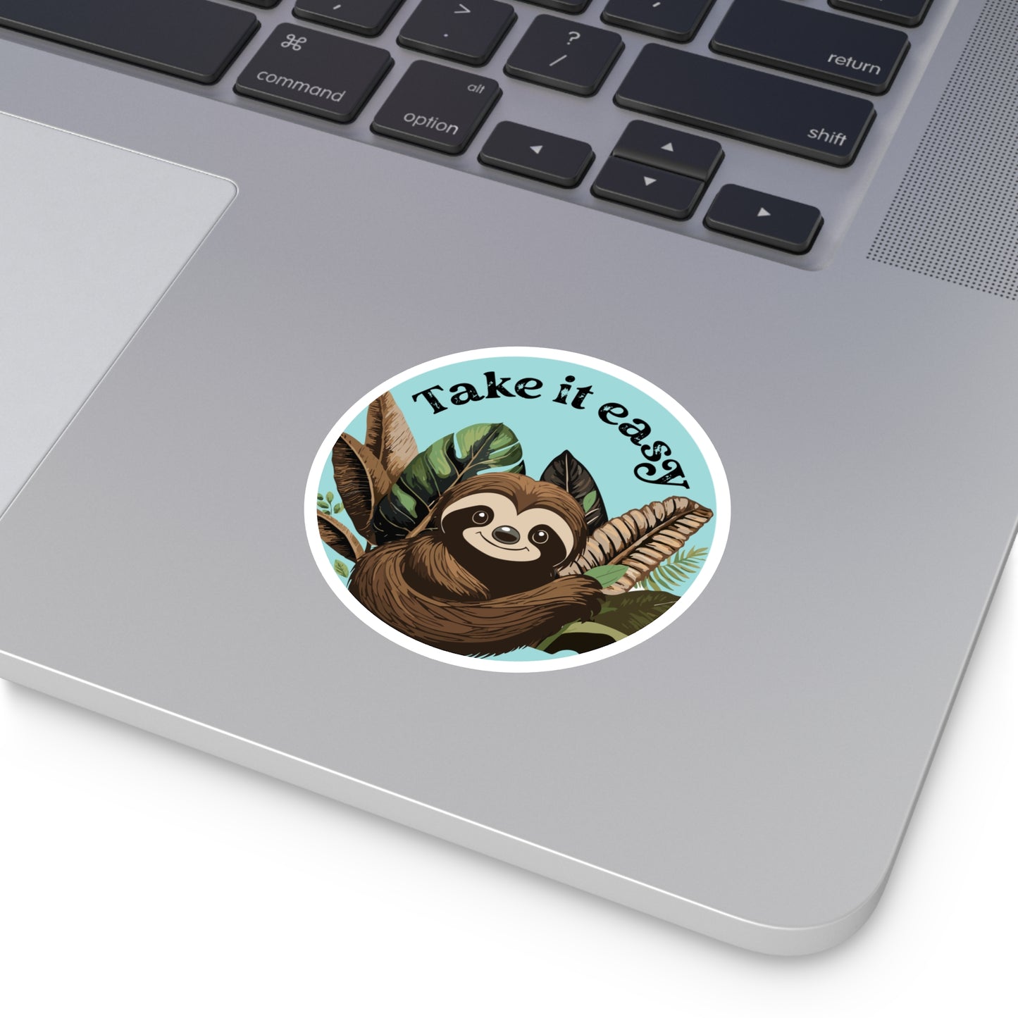 Take It Easy Sloth Indoor\Outdoor Round Vinyl Decal