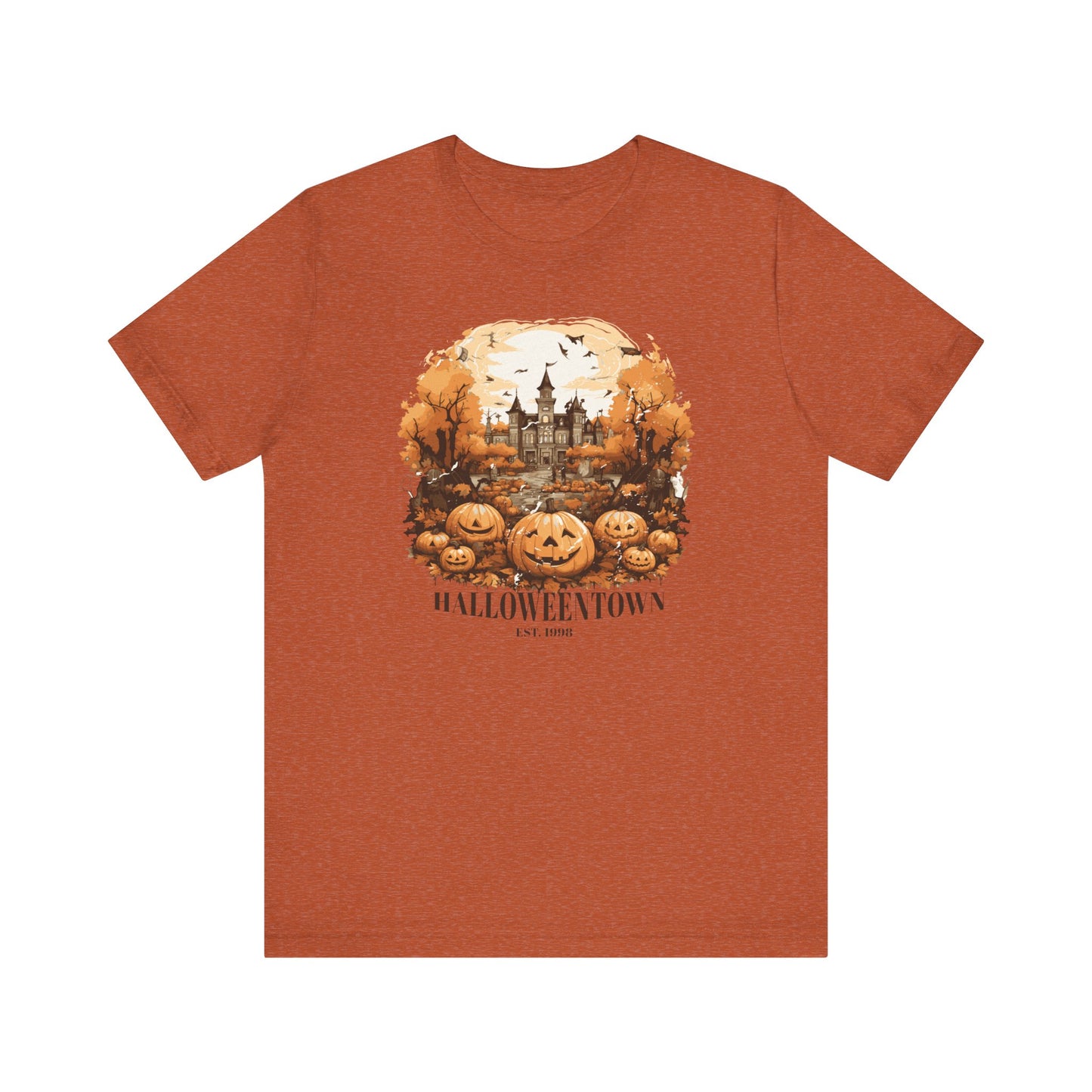 Halloweentown Vintage Graphic Tee, Unisex Jersey Short Sleeve Halloween Tee