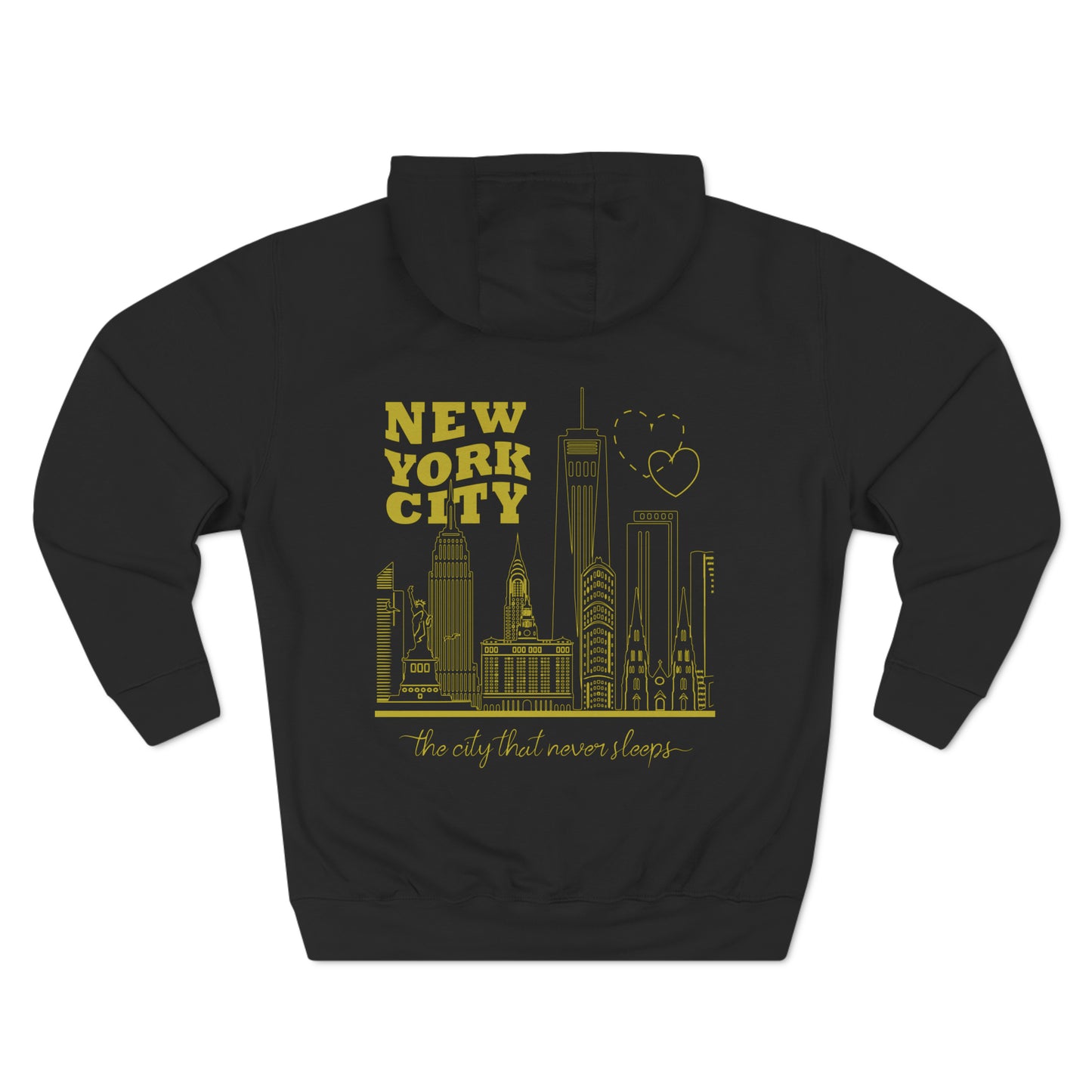 New York City Skyline Premium Cotton Pullover Hoodie