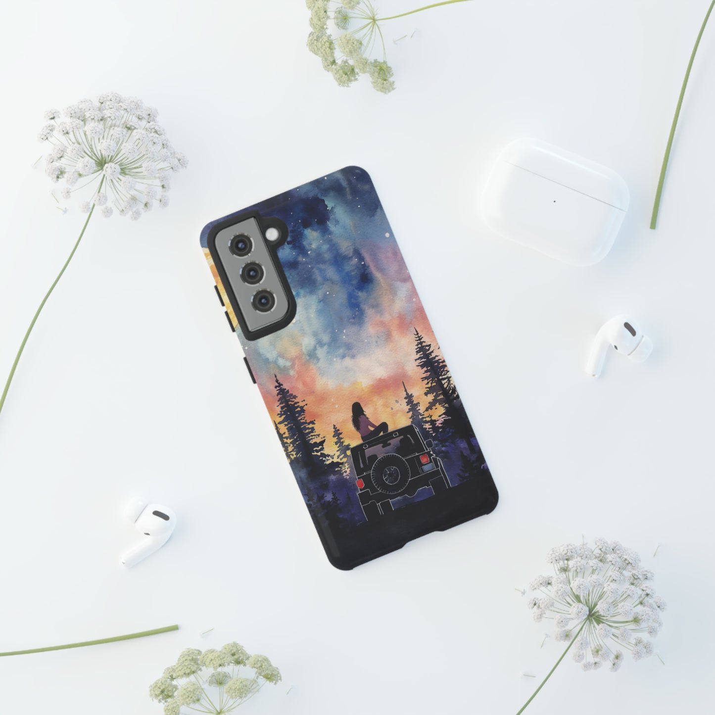 Truck-Girl Stargazer Watercolor Tough Phone Case