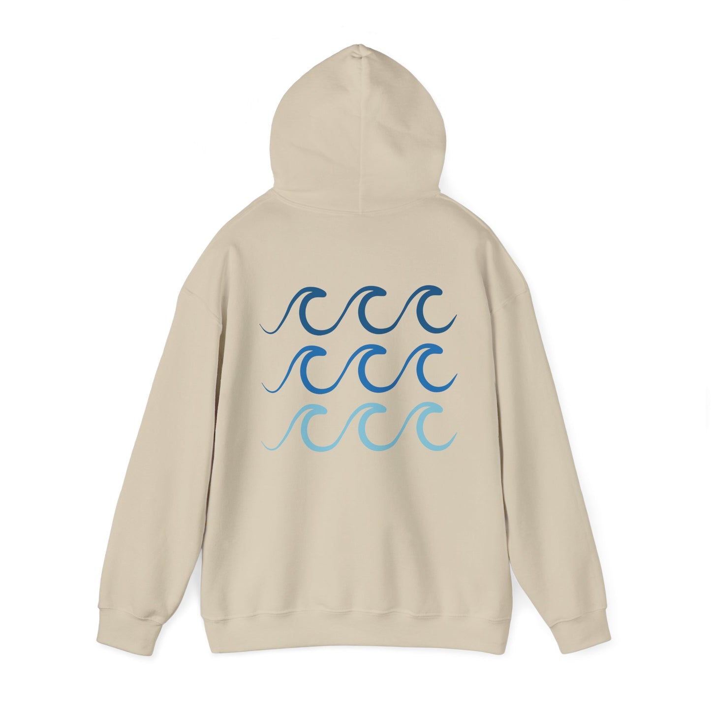 Ocean Blue Waves Unisex Hoodie Sweatshirt