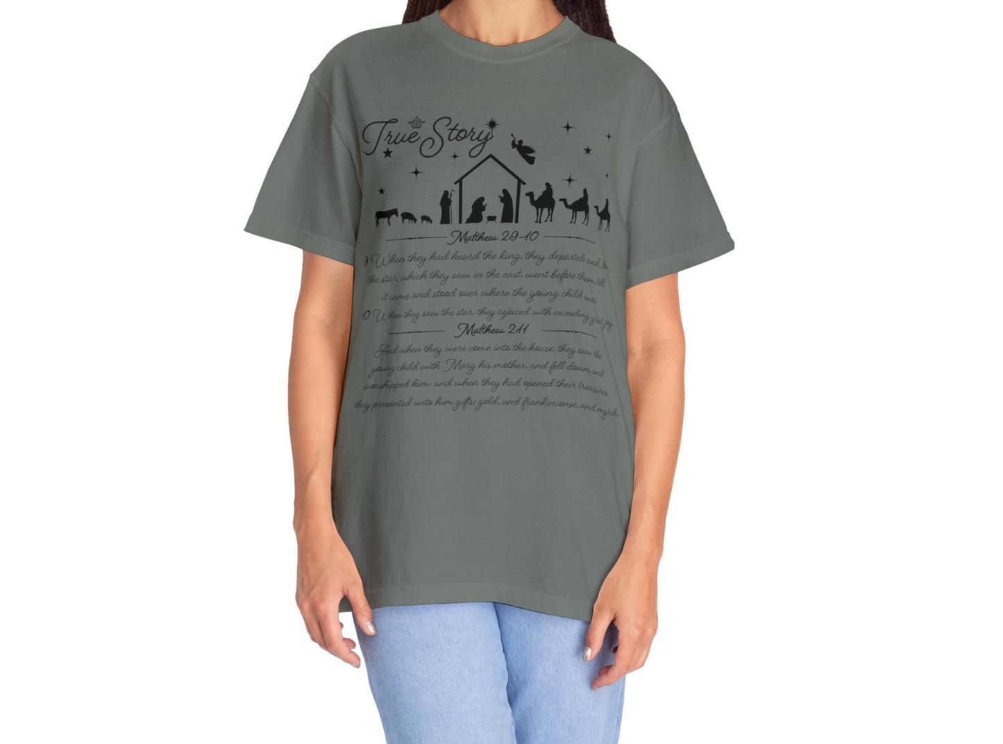 True Story Christmas Nativity Unisex Garment-Dyed T-shirt