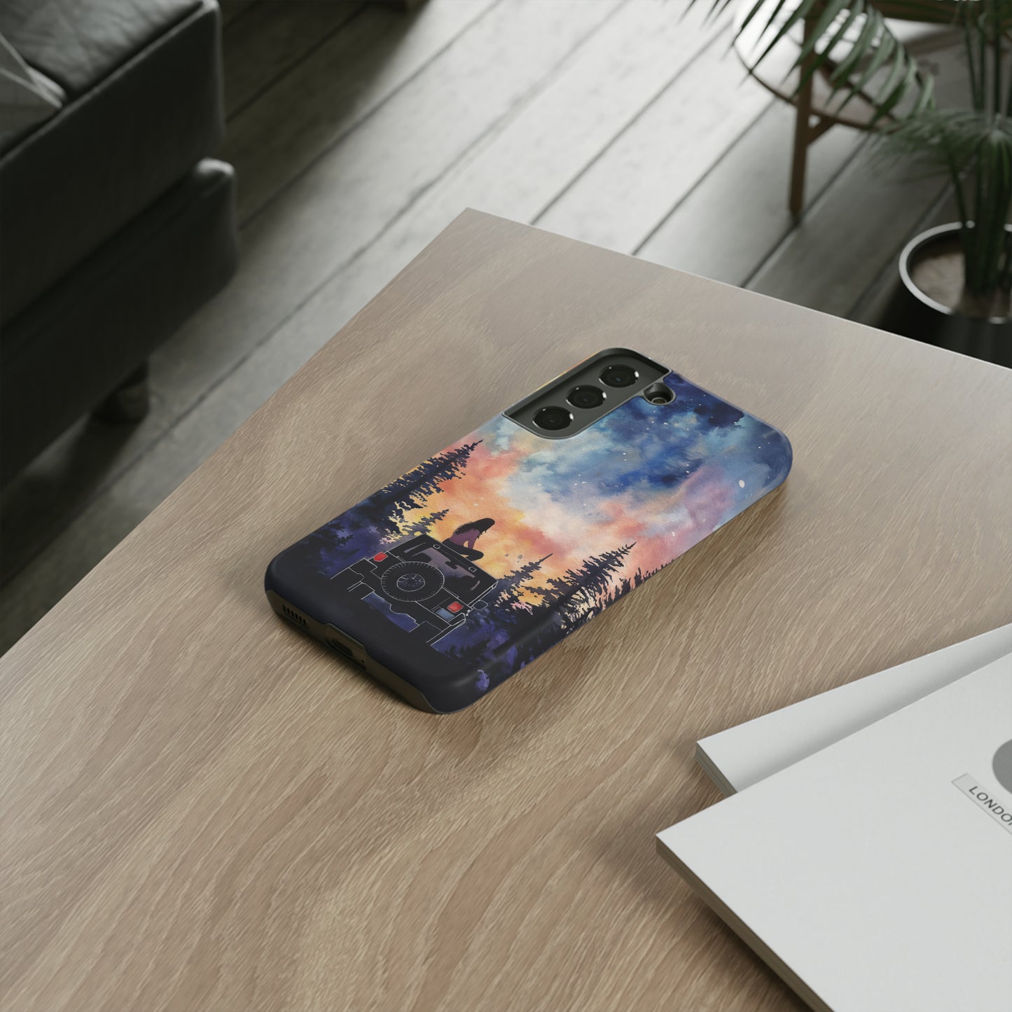 Truck-Girl Stargazer Watercolor Tough Phone Case