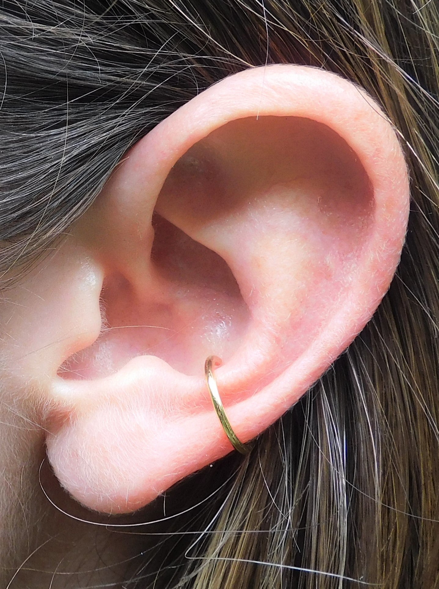 Single Hoop Ear Cuff Fake Piercing Hoop Earring