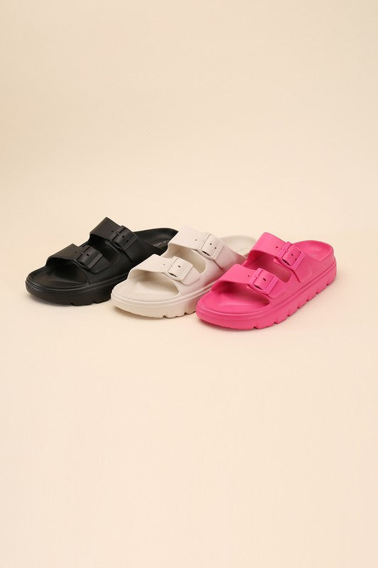 Buckle Strap Sandal Slides