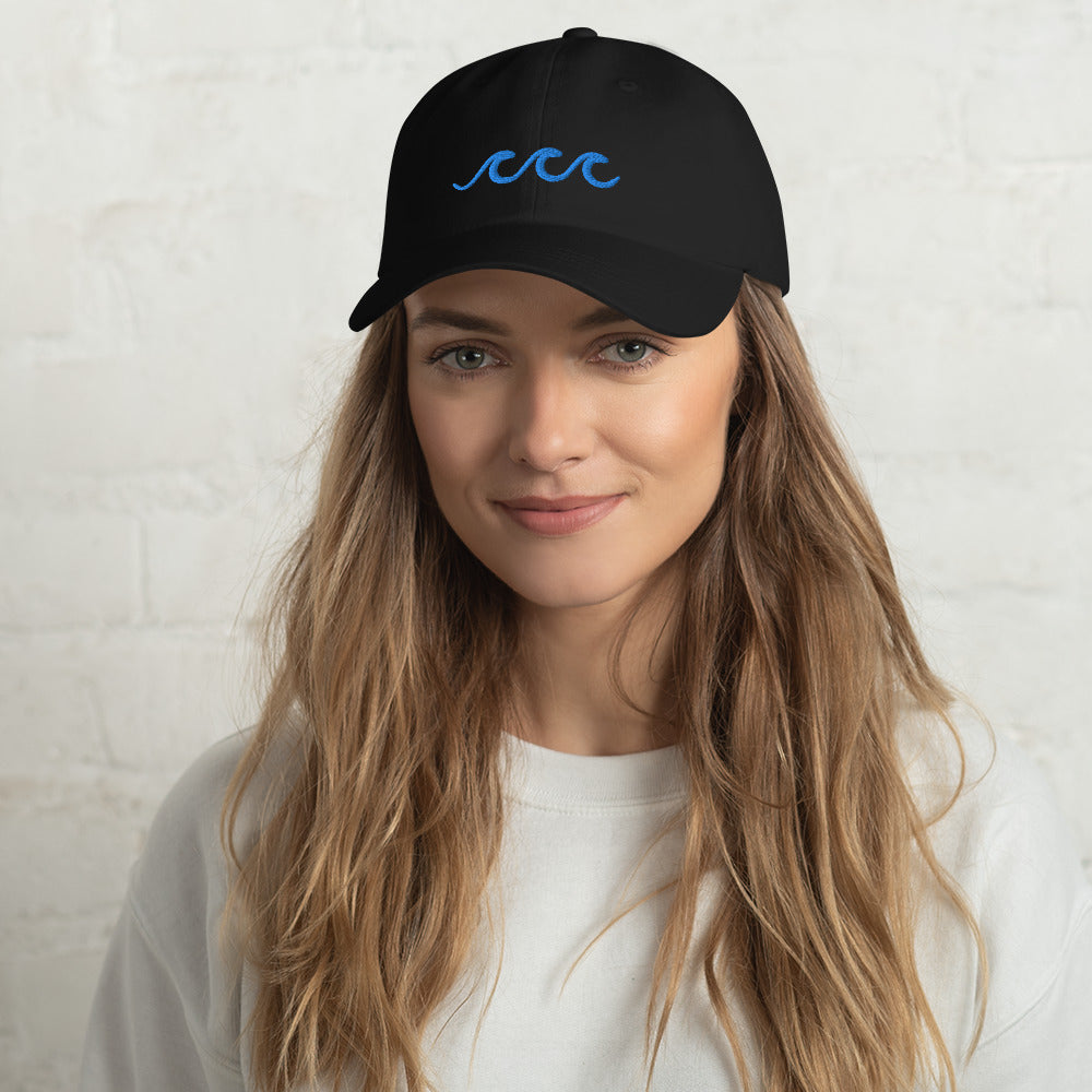 Ocean Waves Embroidered Dad Hat