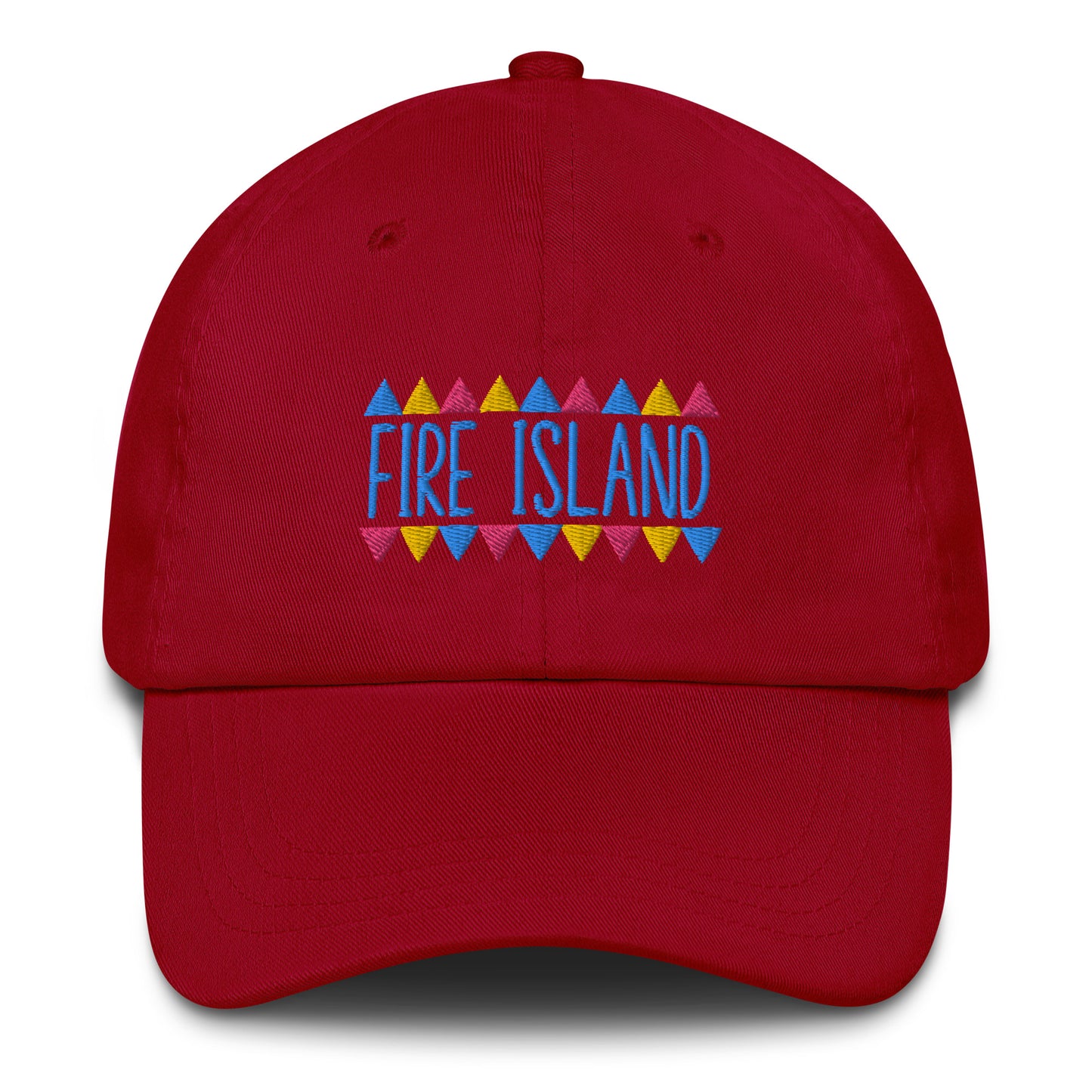 Fire Island Colorful Embroidered Dad hat