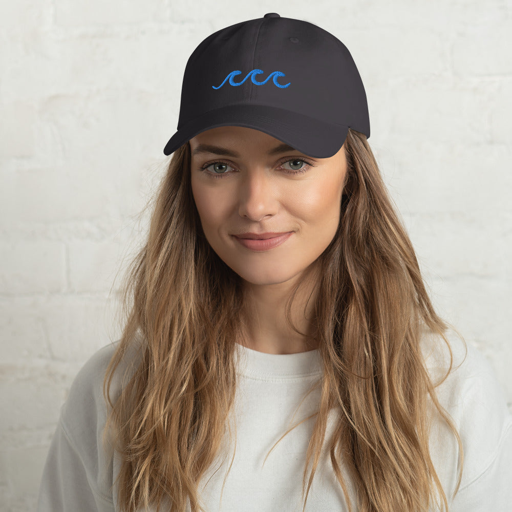 Ocean Waves Embroidered Dad Hat