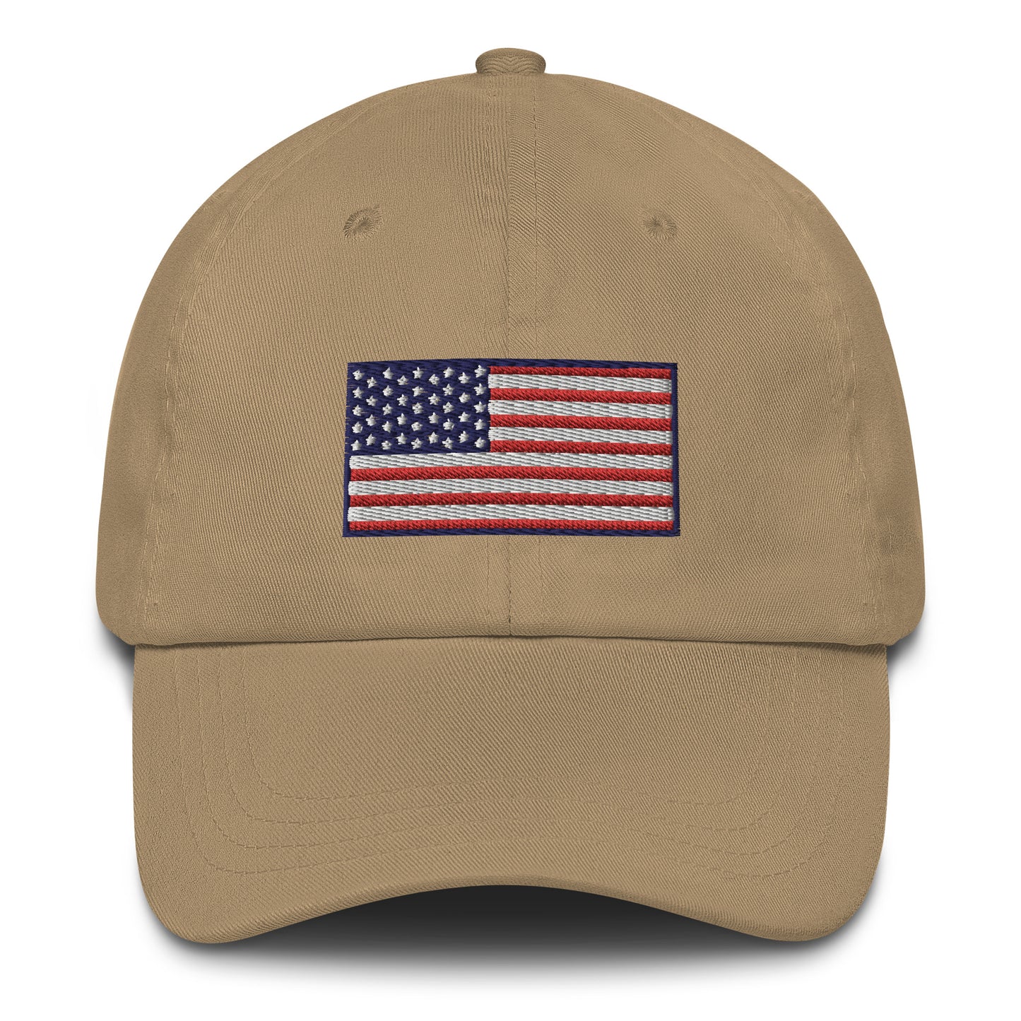 American Flag Embroidered Dad Hat