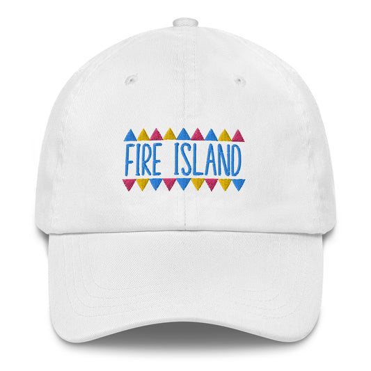 Fire Island Colorful Embroidered Dad hat