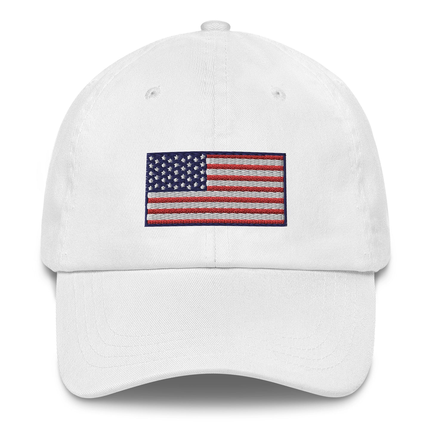 American Flag Embroidered Dad Hat