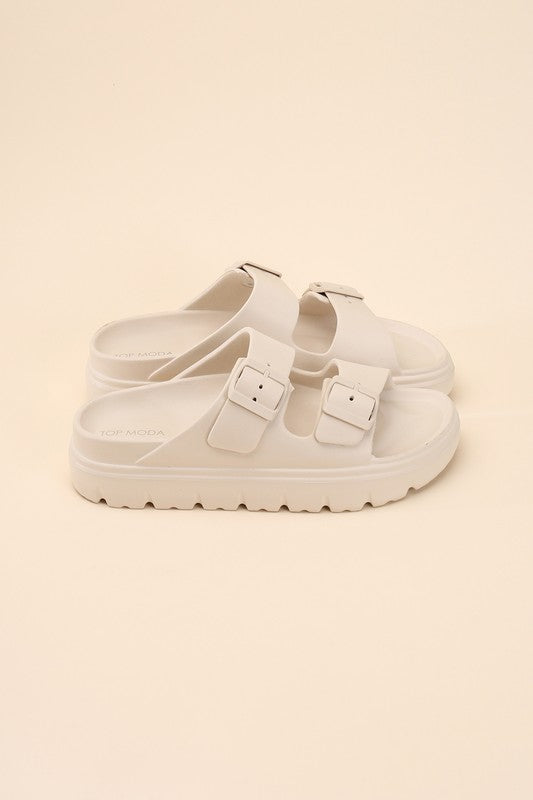 Buckle Strap Sandal Slides