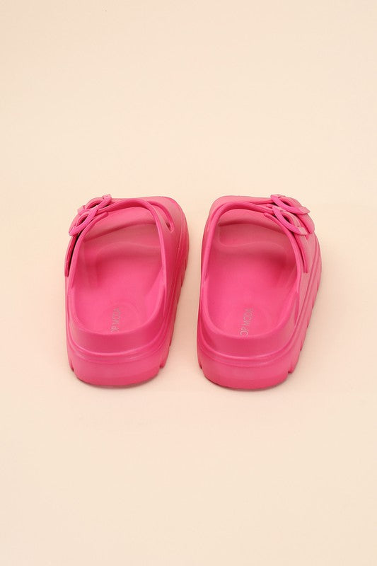 Buckle Strap Sandal Slides