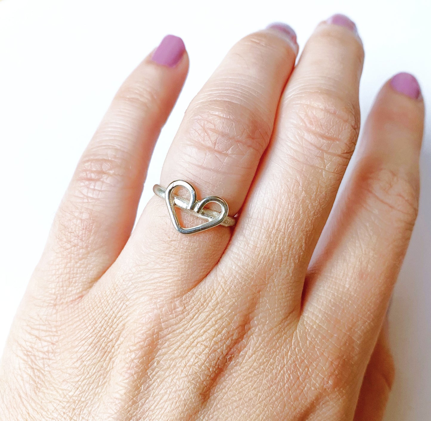 Chunky Sterling Silver Heart Ring