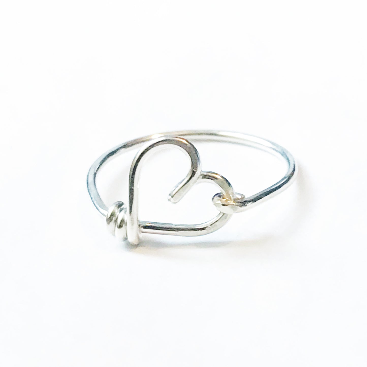 Wire Wrapped Sideways Heart Ring