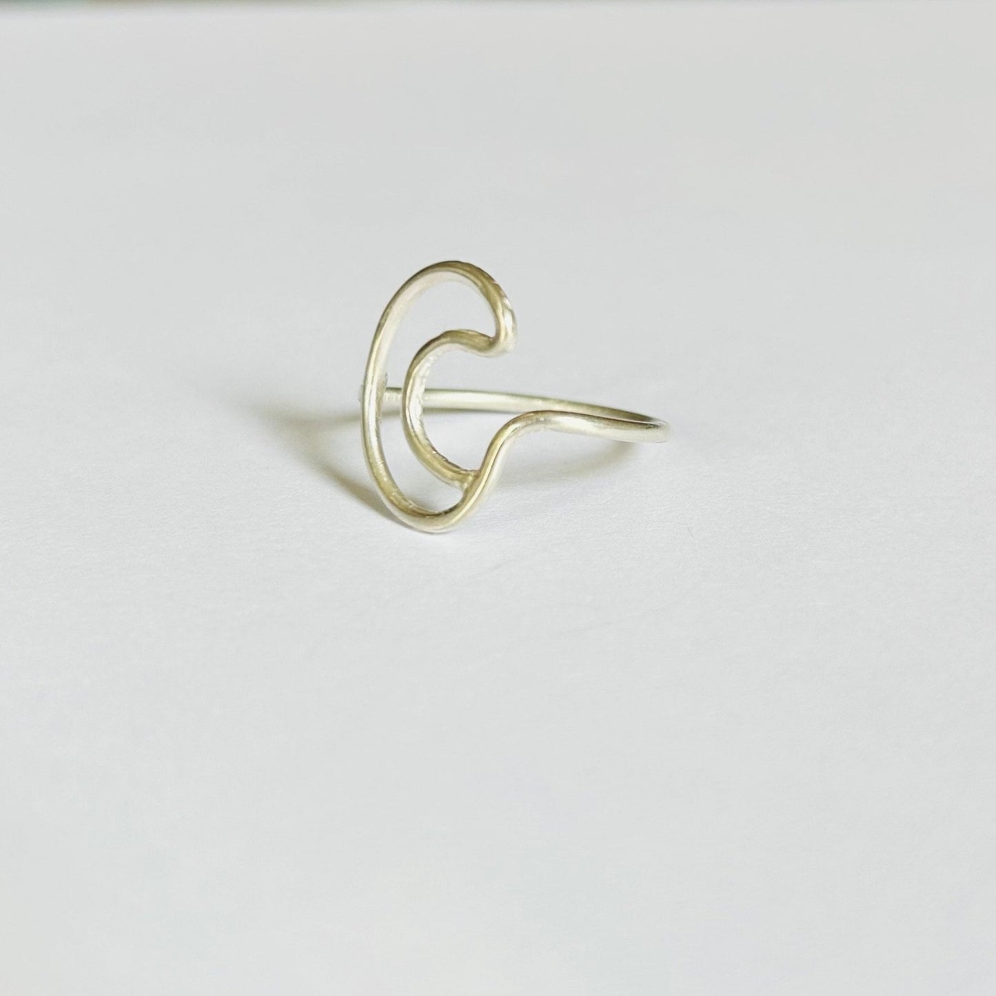 Sterling Silver Crescent Moon Boho Statement Ring