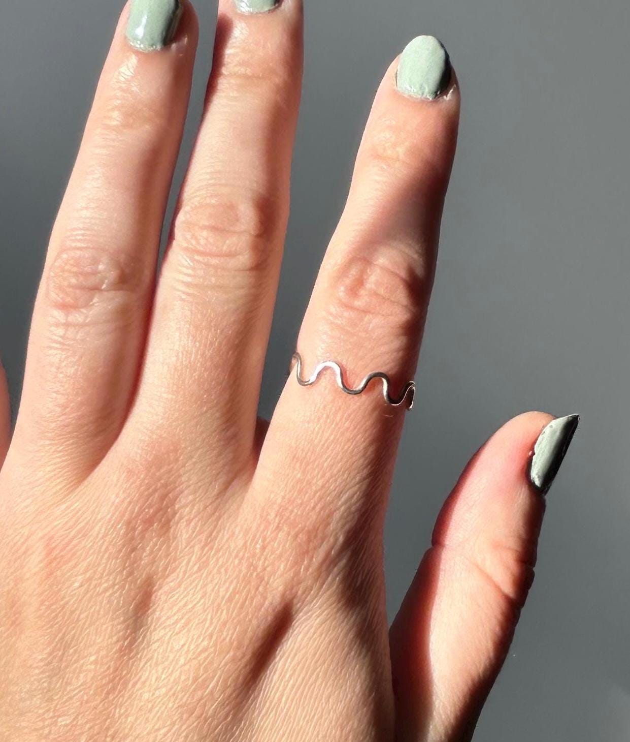 Squiggle Sterling Silver Stacker Ring