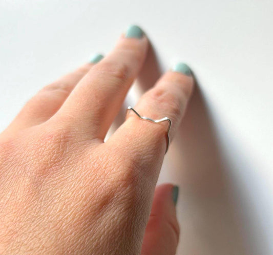 Cat Ears Sterling Silver Ring