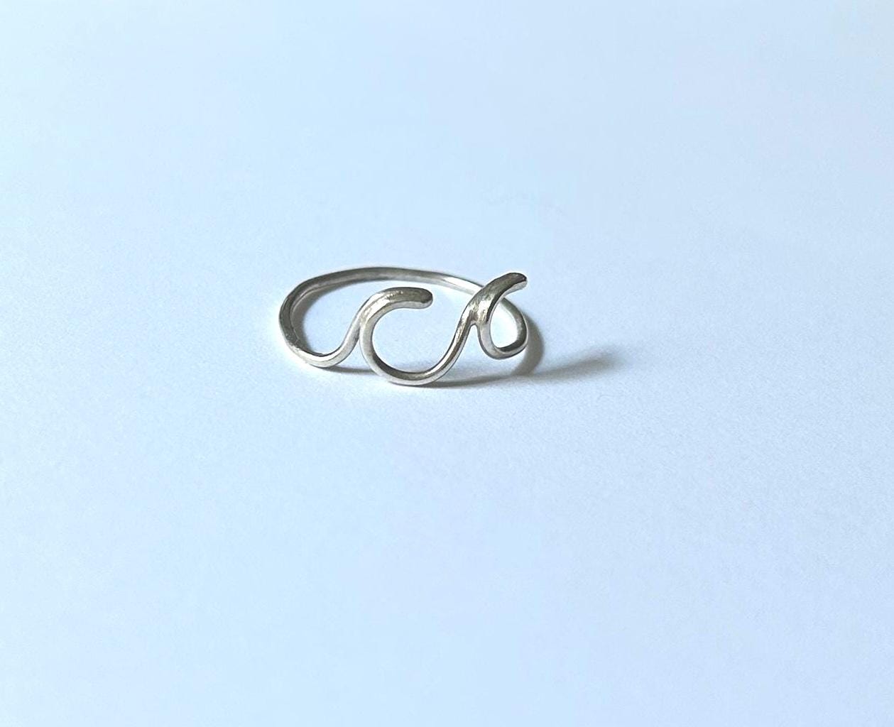 Oceania Double Wave Sterling Silver Ocean Ring