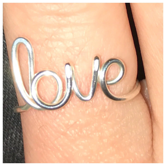 Love Script Adjustable Ring in 14k Gold-Filled or Sterling Silver