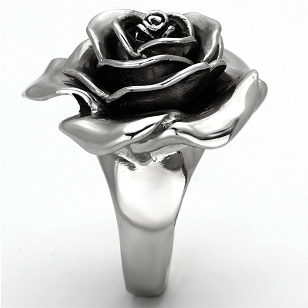 Rose Petals Stainless Steel Ring