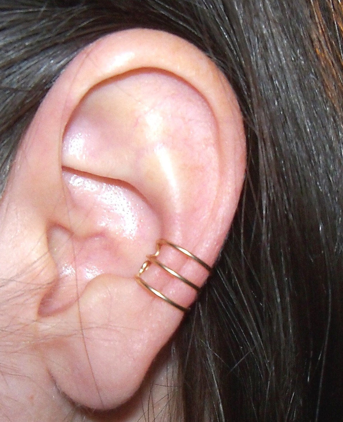 Triple Hoop Ear Cuff 14k Gold Filled