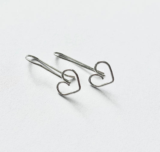 Heart Drop Threaded Earrings